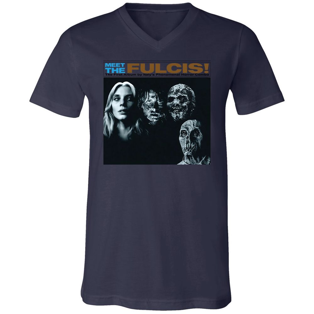 Unisex V-Neck T-Shirt - J26RGWF9 - Navy - 9