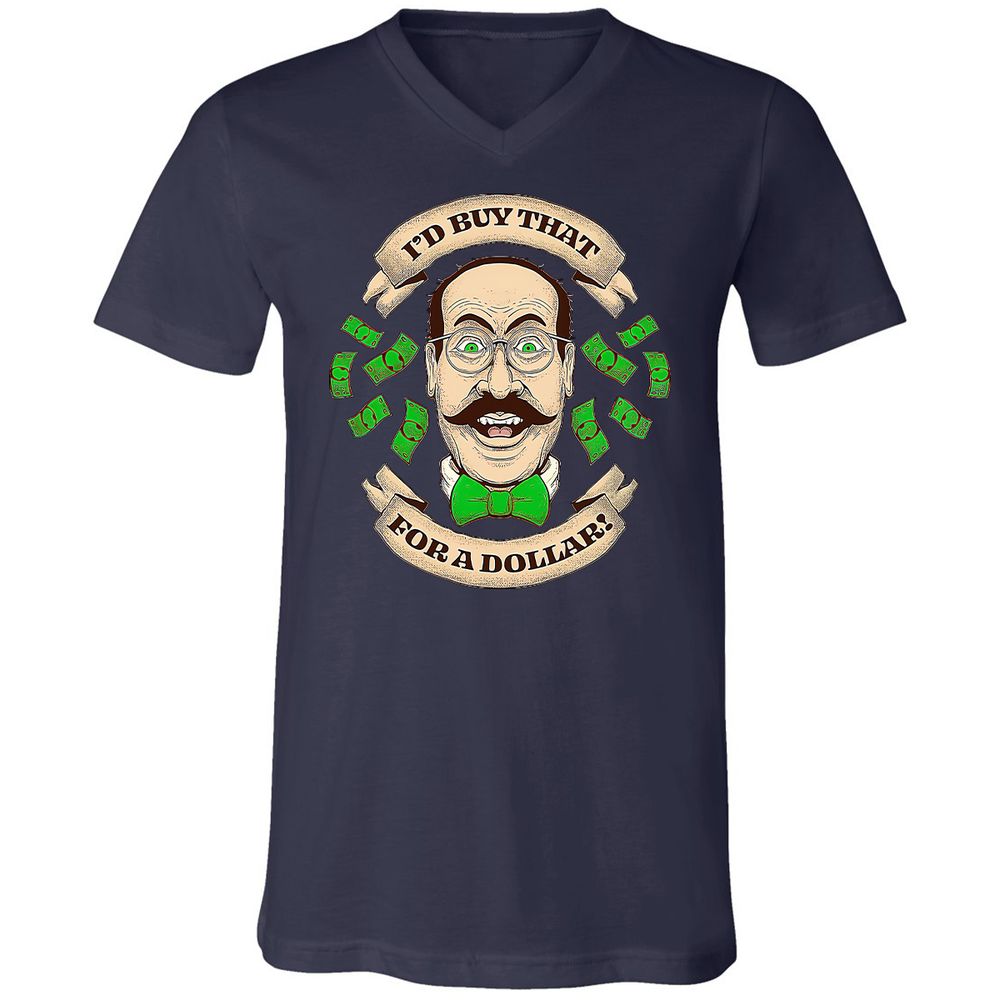 Unisex V-Neck T-Shirt - P1CV6JLN - Navy - 9