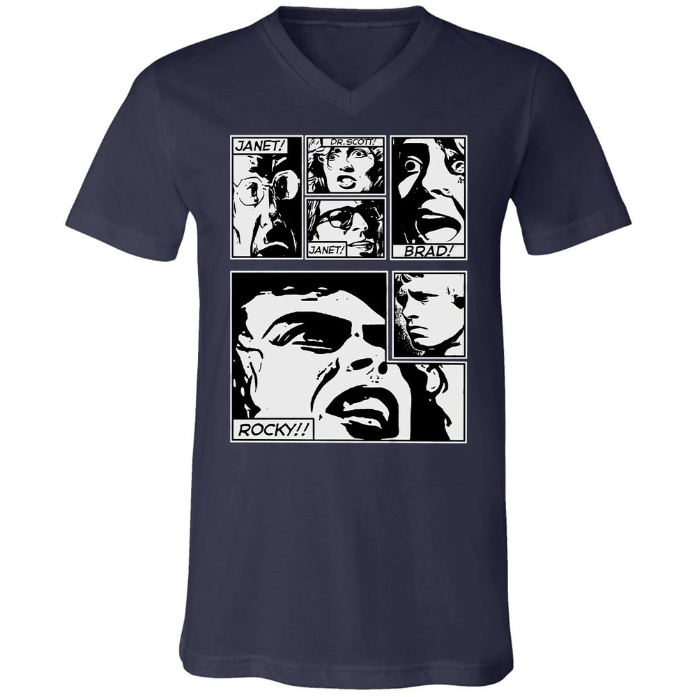 Unisex V-Neck T-Shirt - SRY4GM6B - Navy - 9