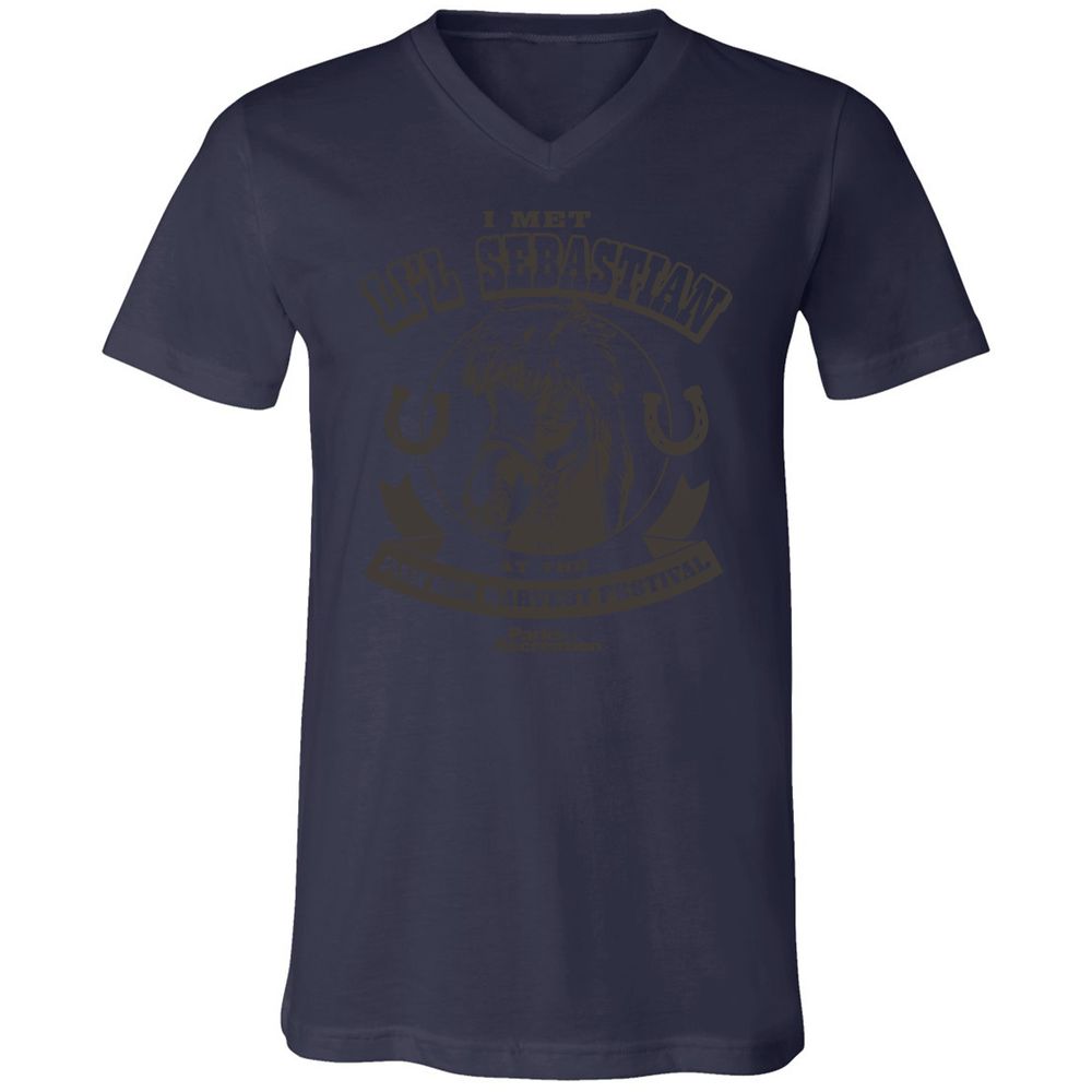 Unisex V-Neck T-Shirt - QMHL7322 - Navy - 9