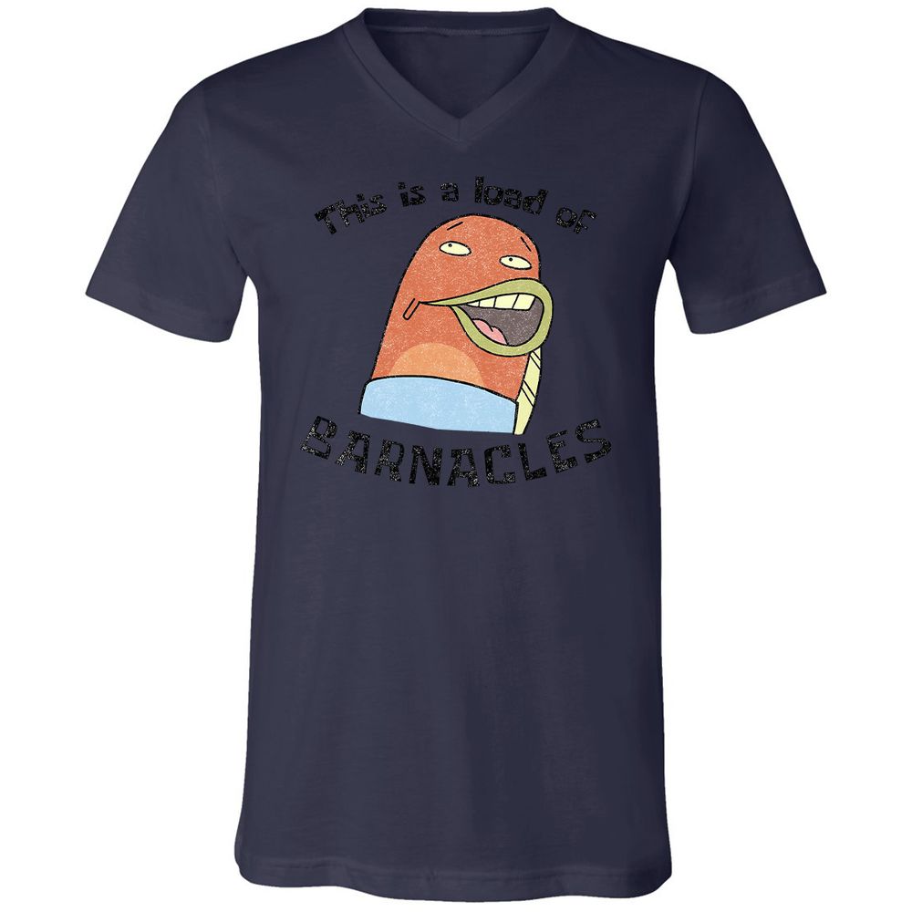 Unisex V-Neck T-Shirt - JJVUQG65 - Navy - 9