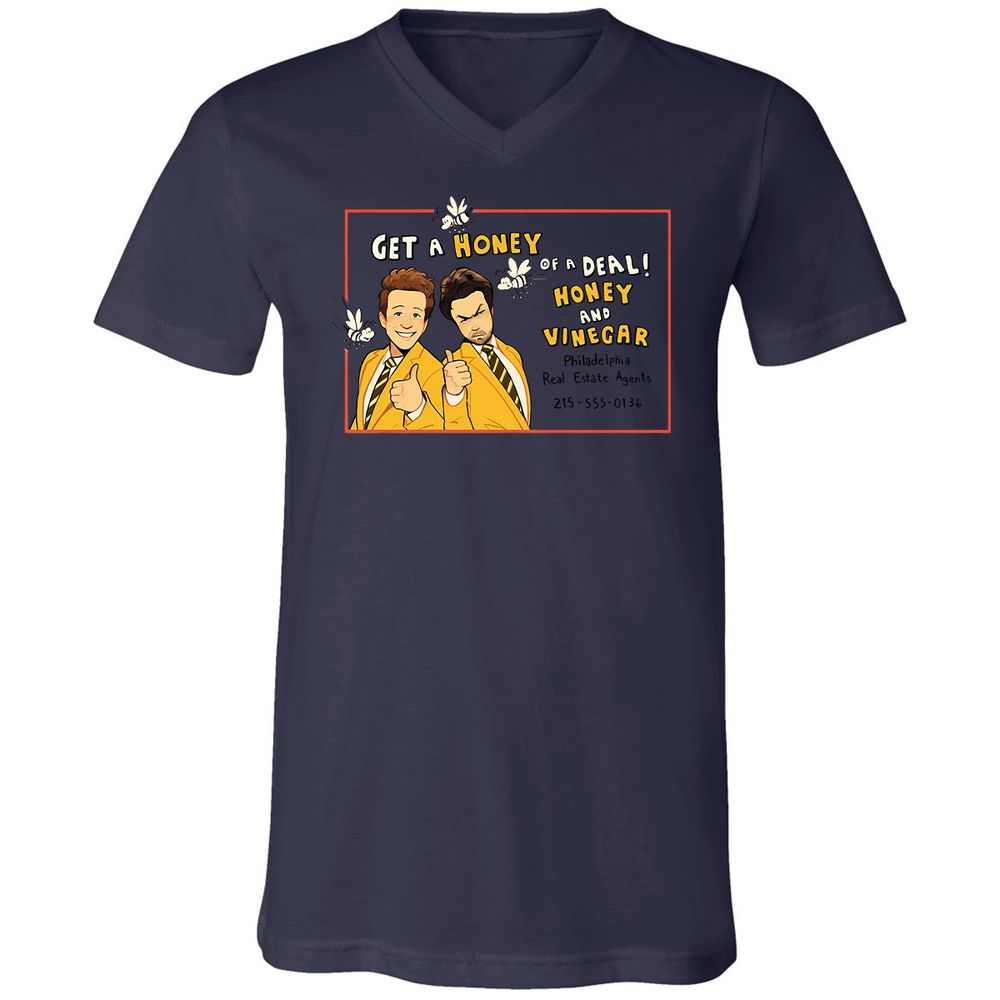 Unisex V-Neck T-Shirt - FTEGSH1H - Navy - 9