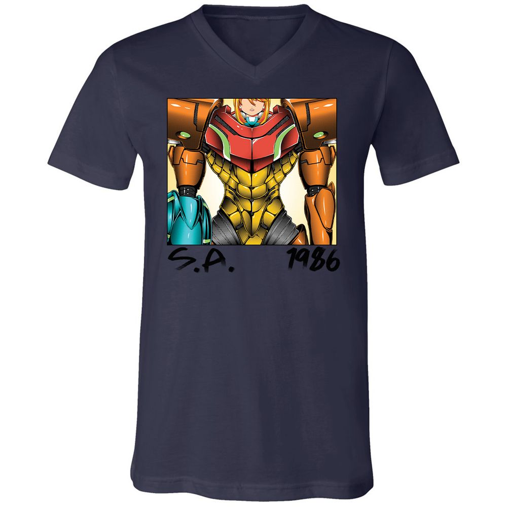 Unisex V-Neck T-Shirt - DR59PR82 - Navy - 9