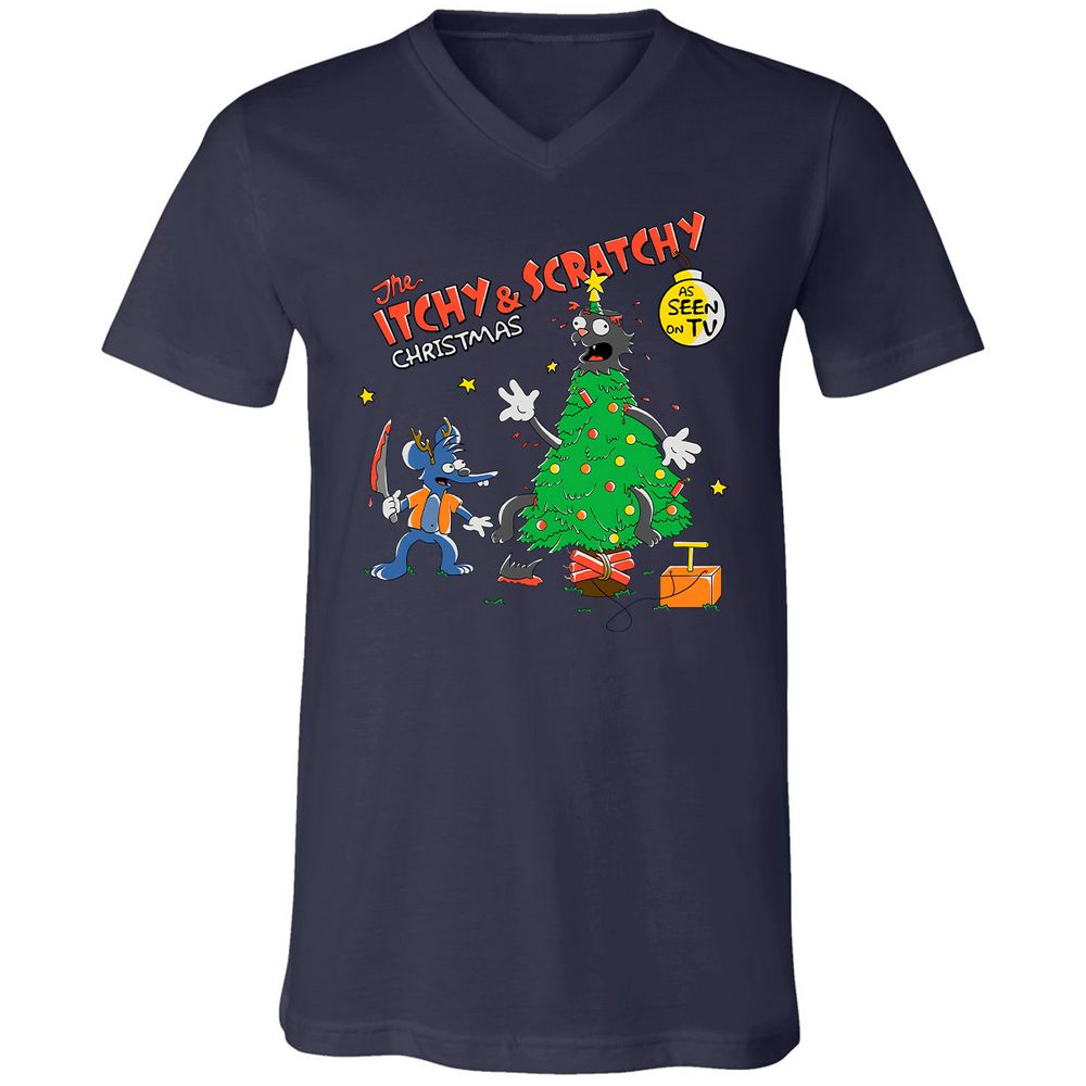 Unisex V-Neck T-Shirt - NLW53AAE - Navy - 9