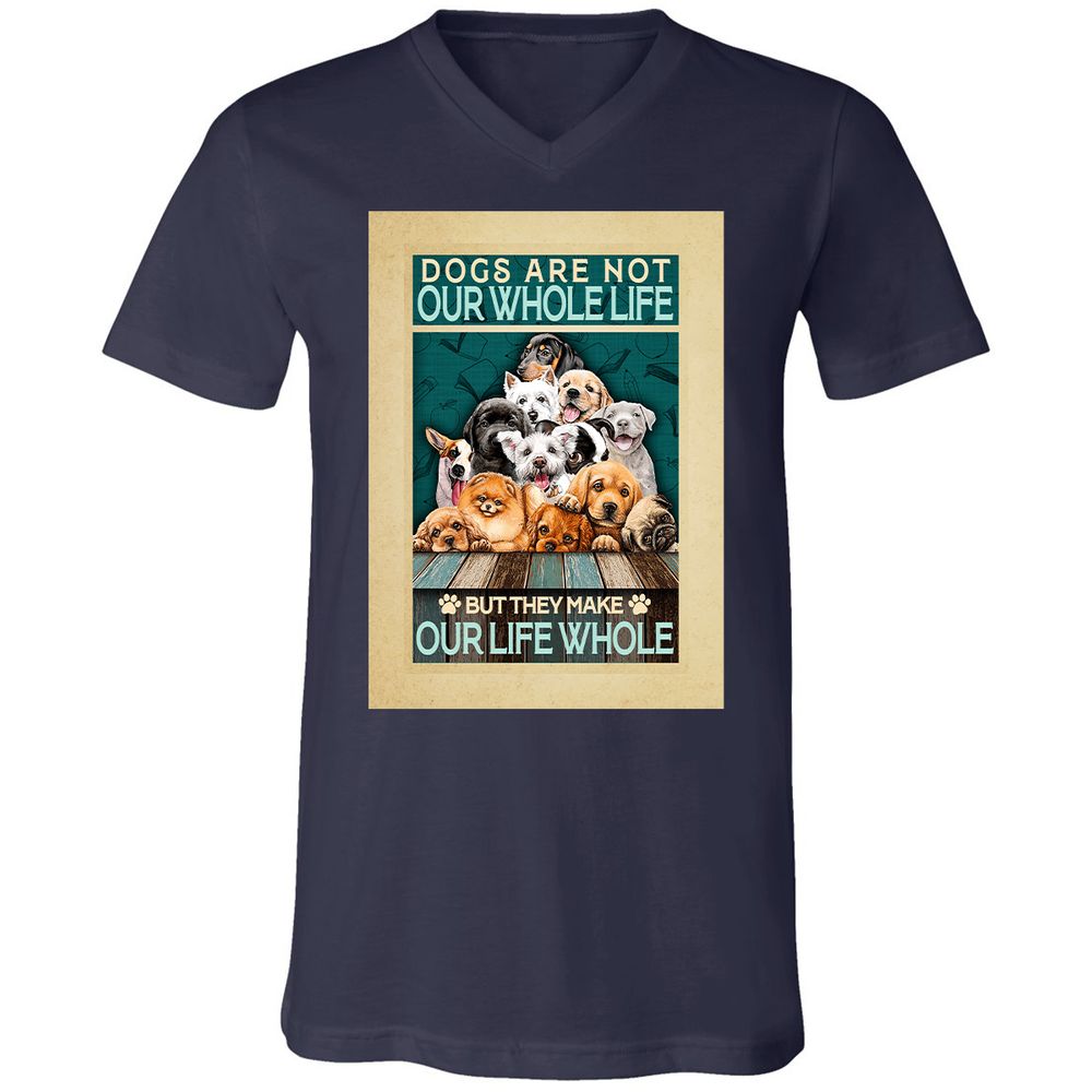 Unisex V-Neck T-Shirt - 33P9UBH8 - Navy - 9