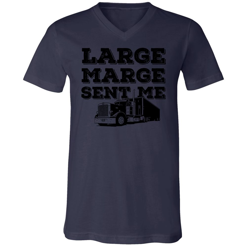 Unisex V-Neck T-Shirt - LQQ4X5Z6 - Navy - 9