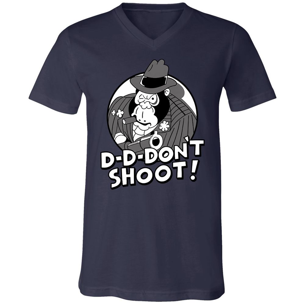 Unisex V-Neck T-Shirt - 822R21XH - Navy - 9