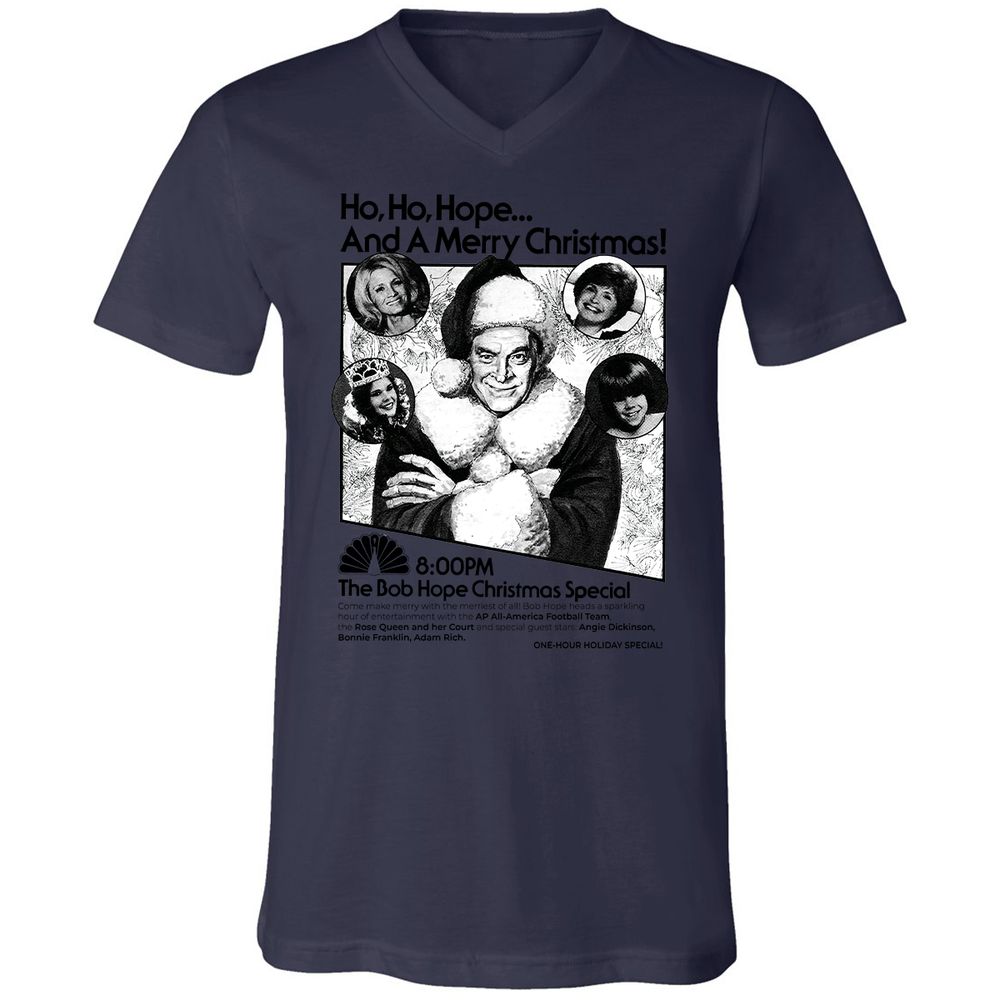 Unisex V-Neck T-Shirt - UJVG6X6C - Navy - 9