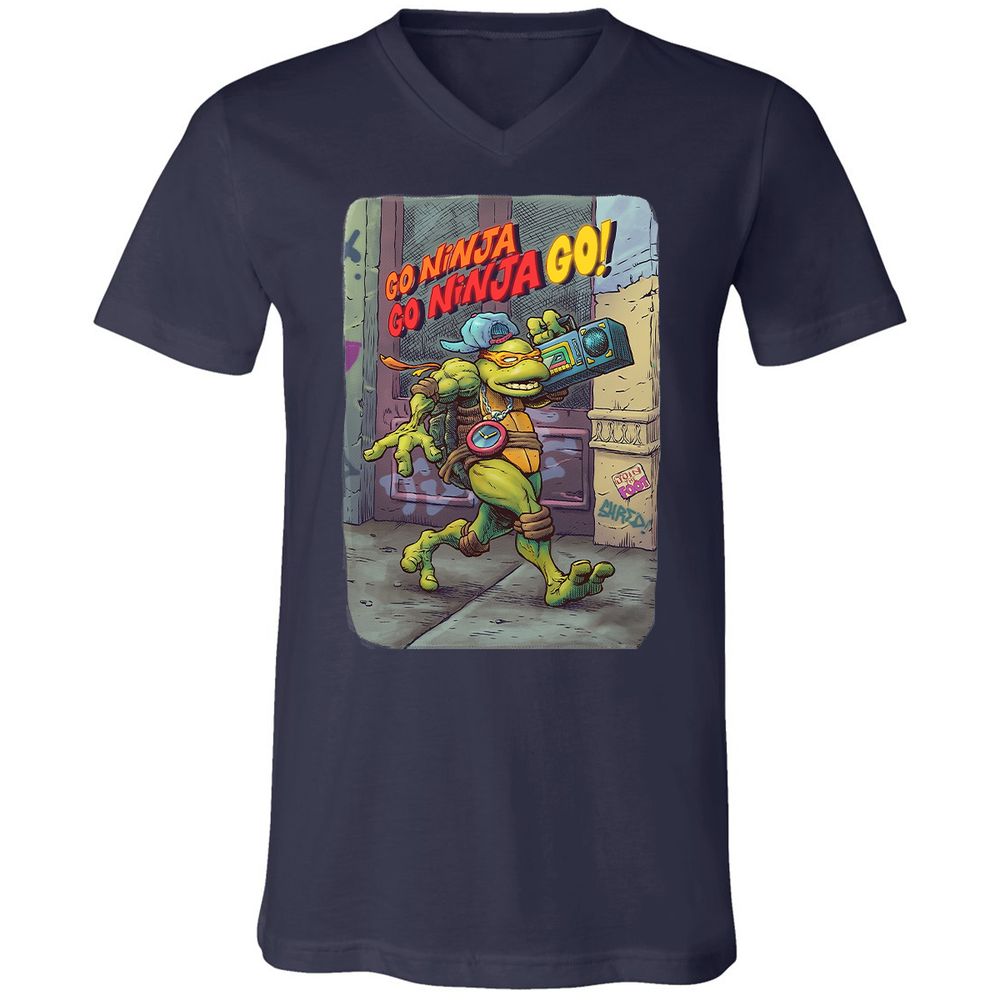 Unisex V-Neck T-Shirt - 3WZ7M4JQ - Navy - 9