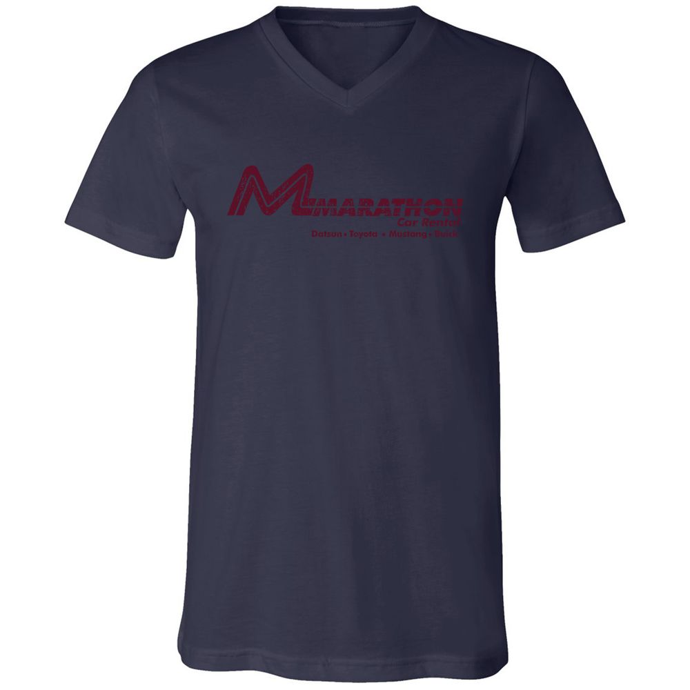 Unisex V-Neck T-Shirt - L6JBT89W - Navy - 9