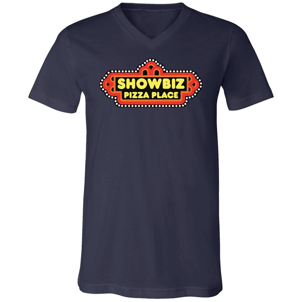 Unisex V-Neck T-Shirt - CNWXB6JX - Navy - 9