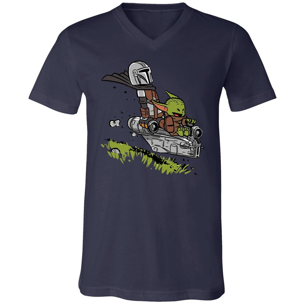 Unisex V-Neck T-Shirt - FA8AQ1J4 - Navy - 9