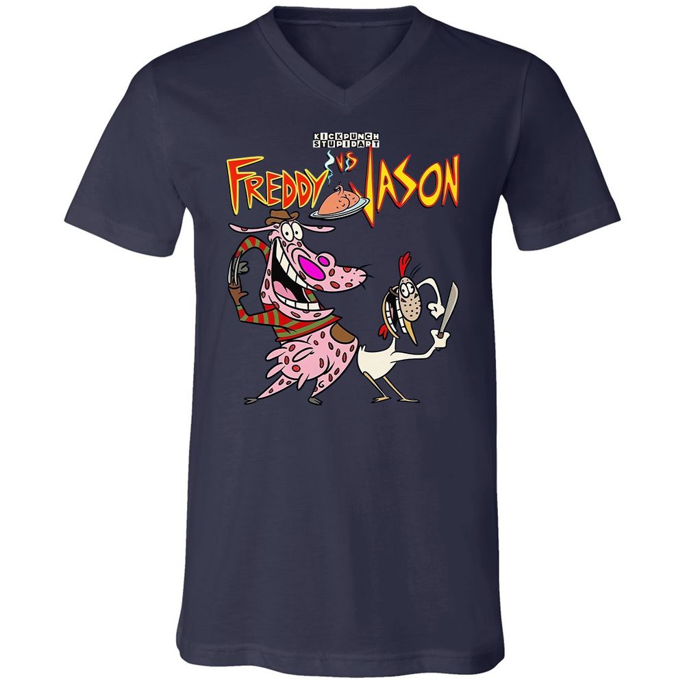 Unisex V-Neck T-Shirt - 1PNYXVFX - Navy - 9