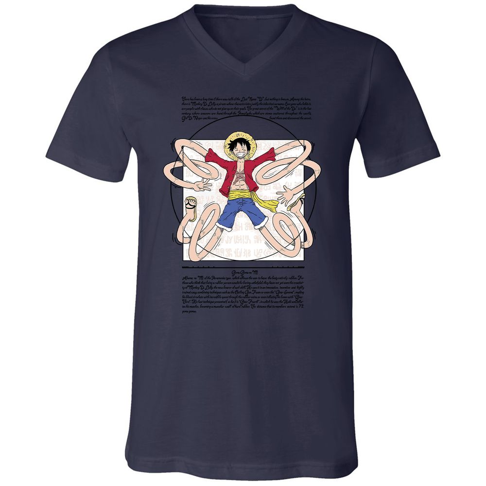 Unisex V-Neck T-Shirt - 29GF38BW - Navy - 9