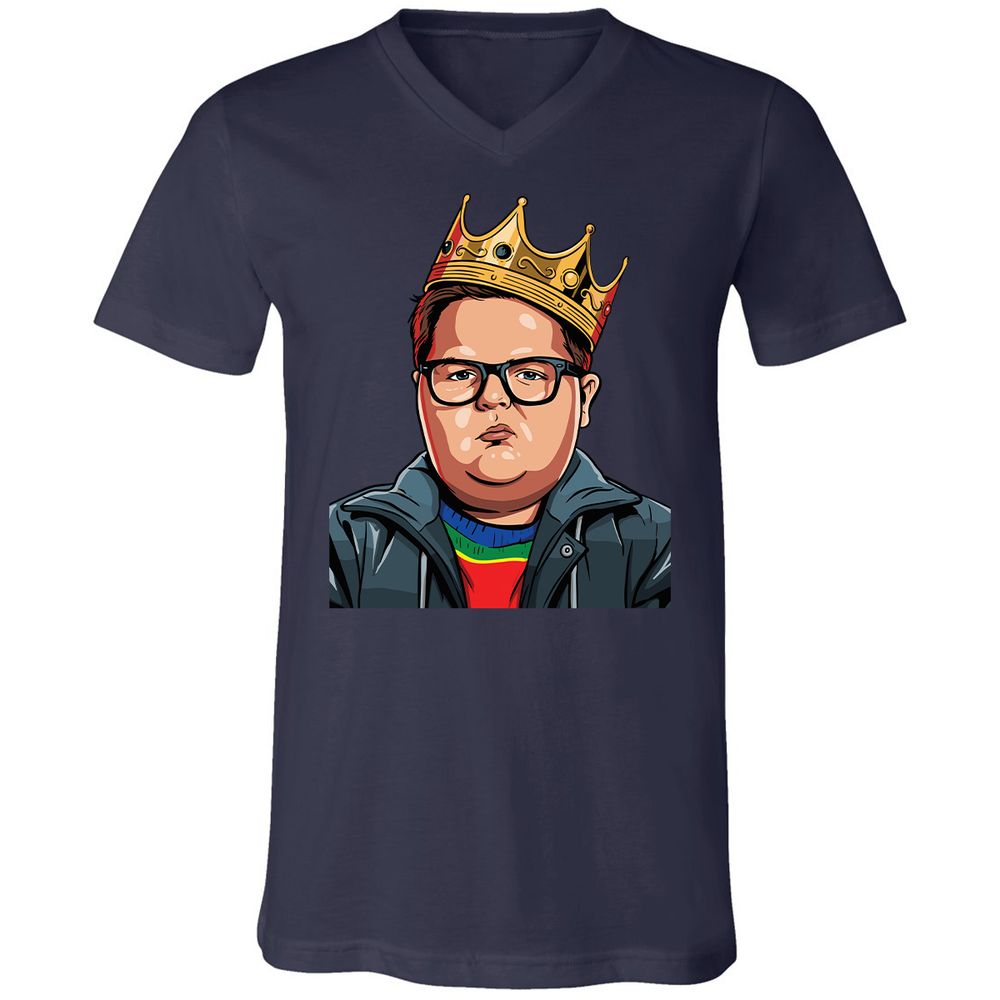 Unisex V-Neck T-Shirt - YJATZSUR - Navy - 9