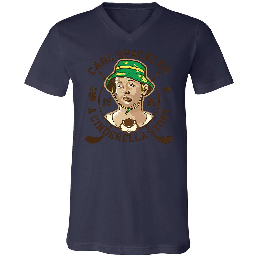Unisex V-Neck T-Shirt - JGQUFS6Y - Navy - 9