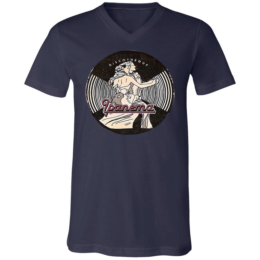 Unisex V-Neck T-Shirt - 8JHXYJDR - Navy - 9