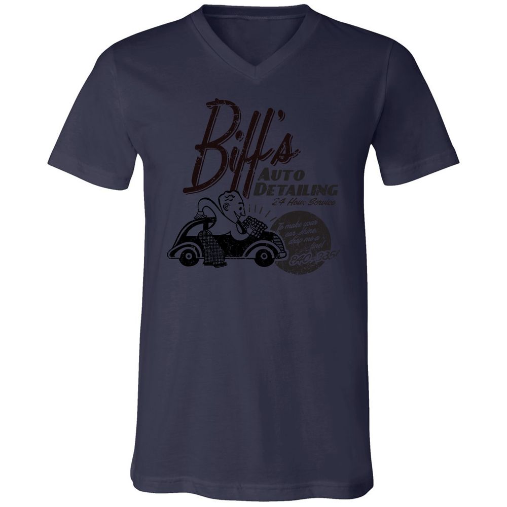 Unisex V-Neck T-Shirt - AHY7LPA8 - Navy - 9