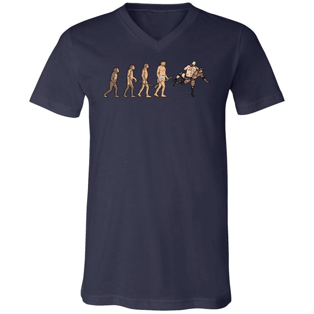 Unisex V-Neck T-Shirt - ZVKVDNJX - Navy - 9