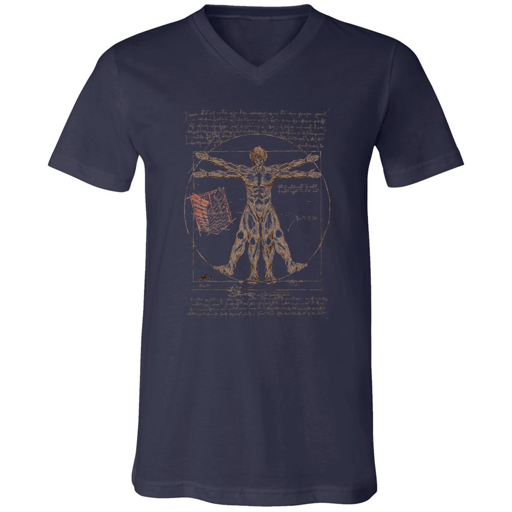 Unisex V-Neck T-Shirt - ZA66T4YB - Navy - 9