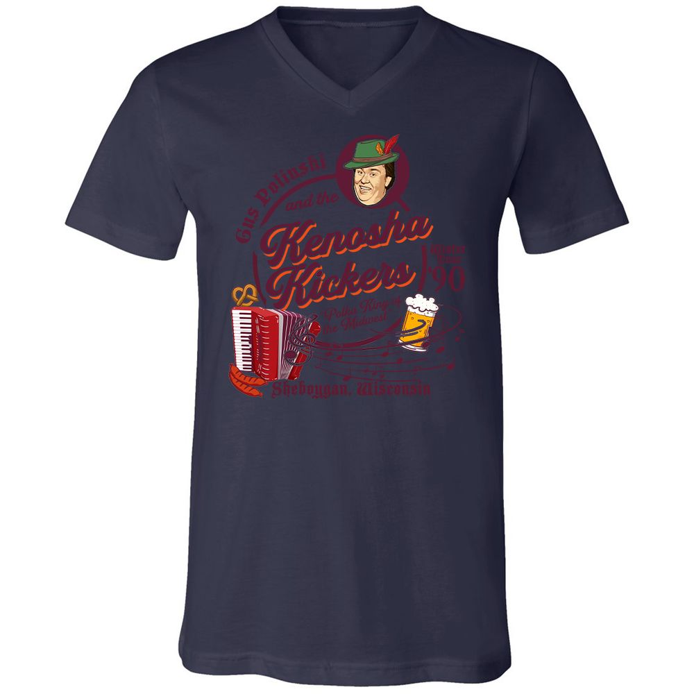 Unisex V-Neck T-Shirt - 8R8NYR4Y - Navy - 9