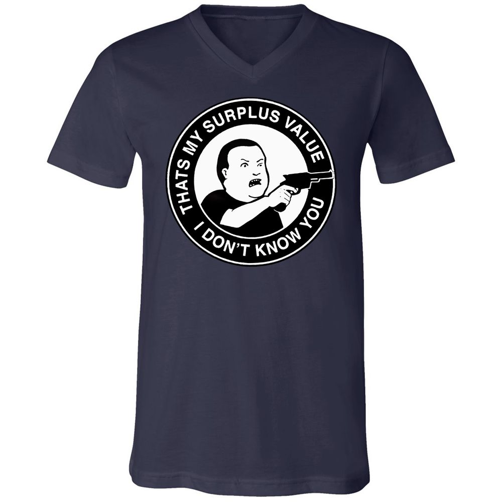 Unisex V-Neck T-Shirt - PTHUHT7A - Navy - 9