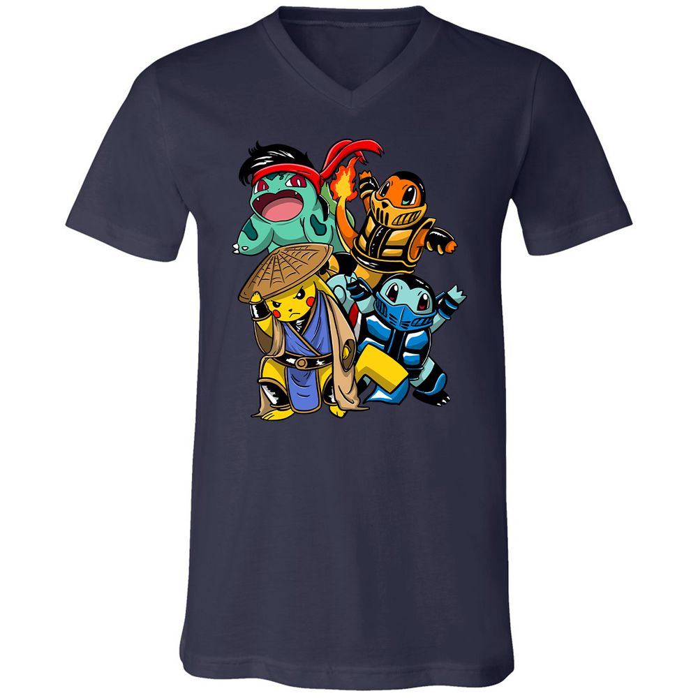 Unisex V-Neck T-Shirt - G2HCQS2F - Navy - 9