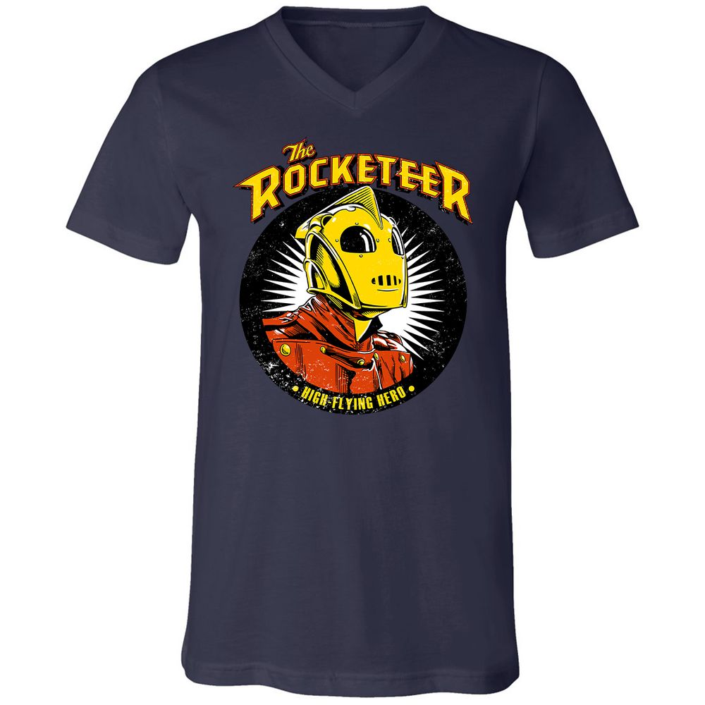 Unisex V-Neck T-Shirt - AAHZVV2L - Navy - 9