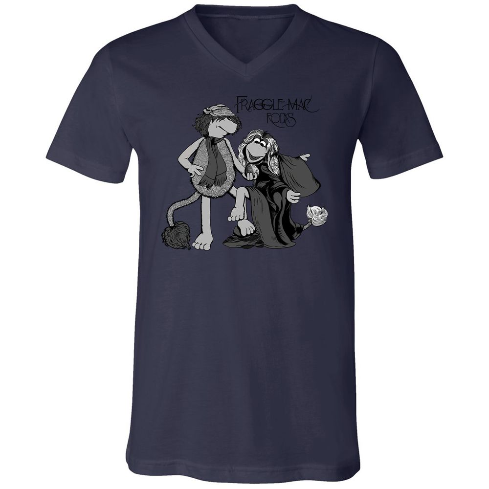 Unisex V-Neck T-Shirt - TBAC4MLE - Navy - 9