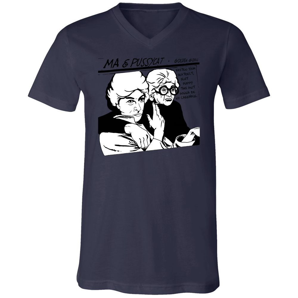 Unisex V-Neck T-Shirt - 8CJECLMN - Navy - 9
