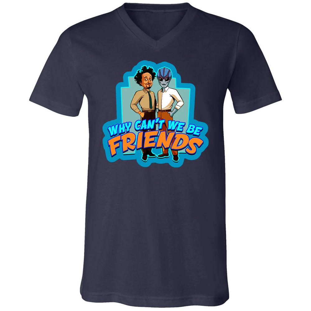 Unisex V-Neck T-Shirt - K378NJXT - Navy - 9