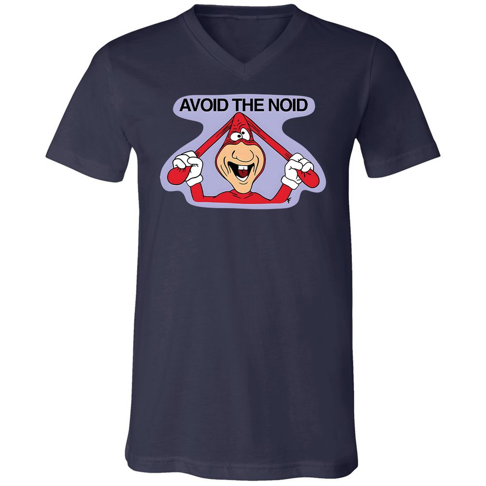 Unisex V-Neck T-Shirt - X6ZQWS5R - Navy - 9