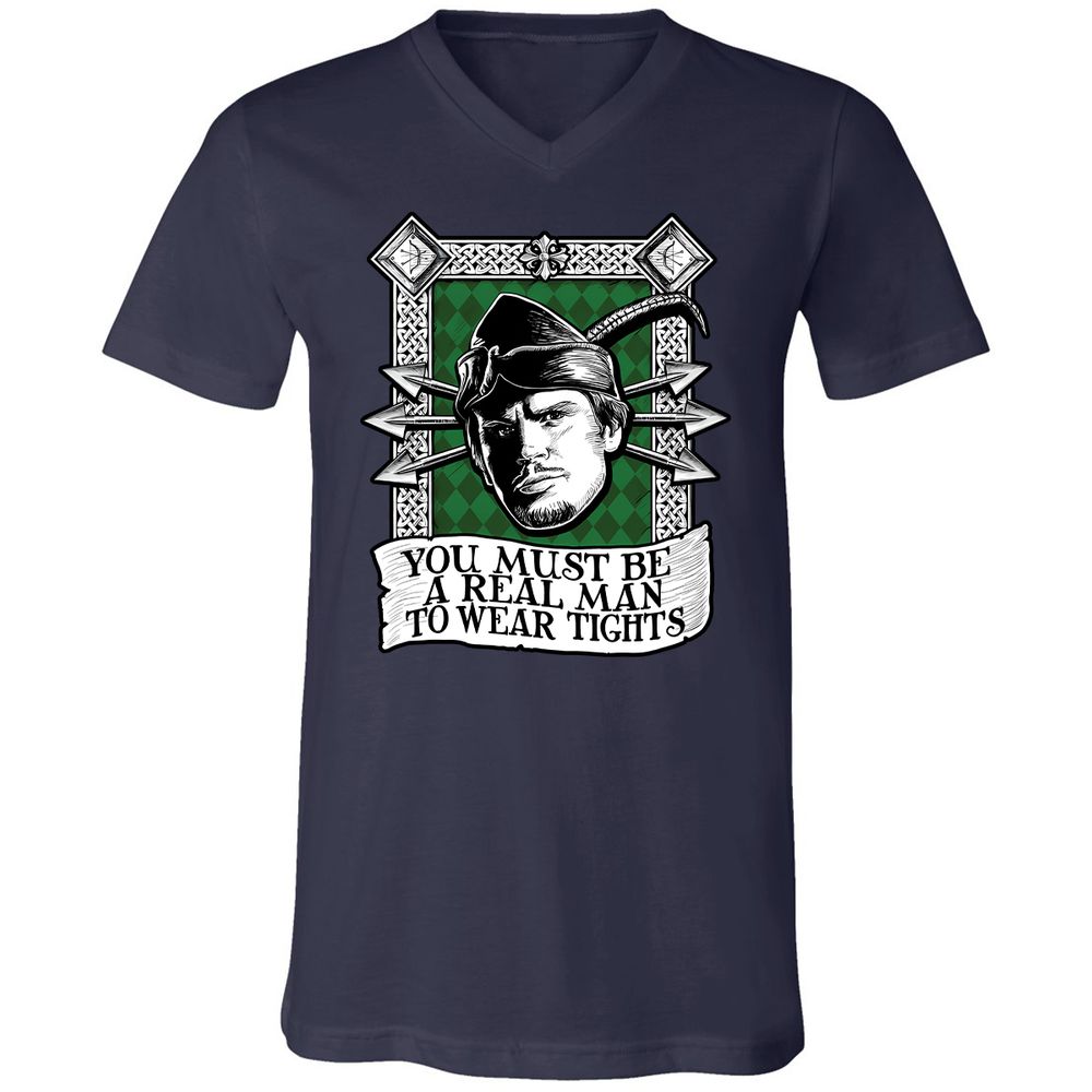 Unisex V-Neck T-Shirt - P5RFAG94 - Navy - 9