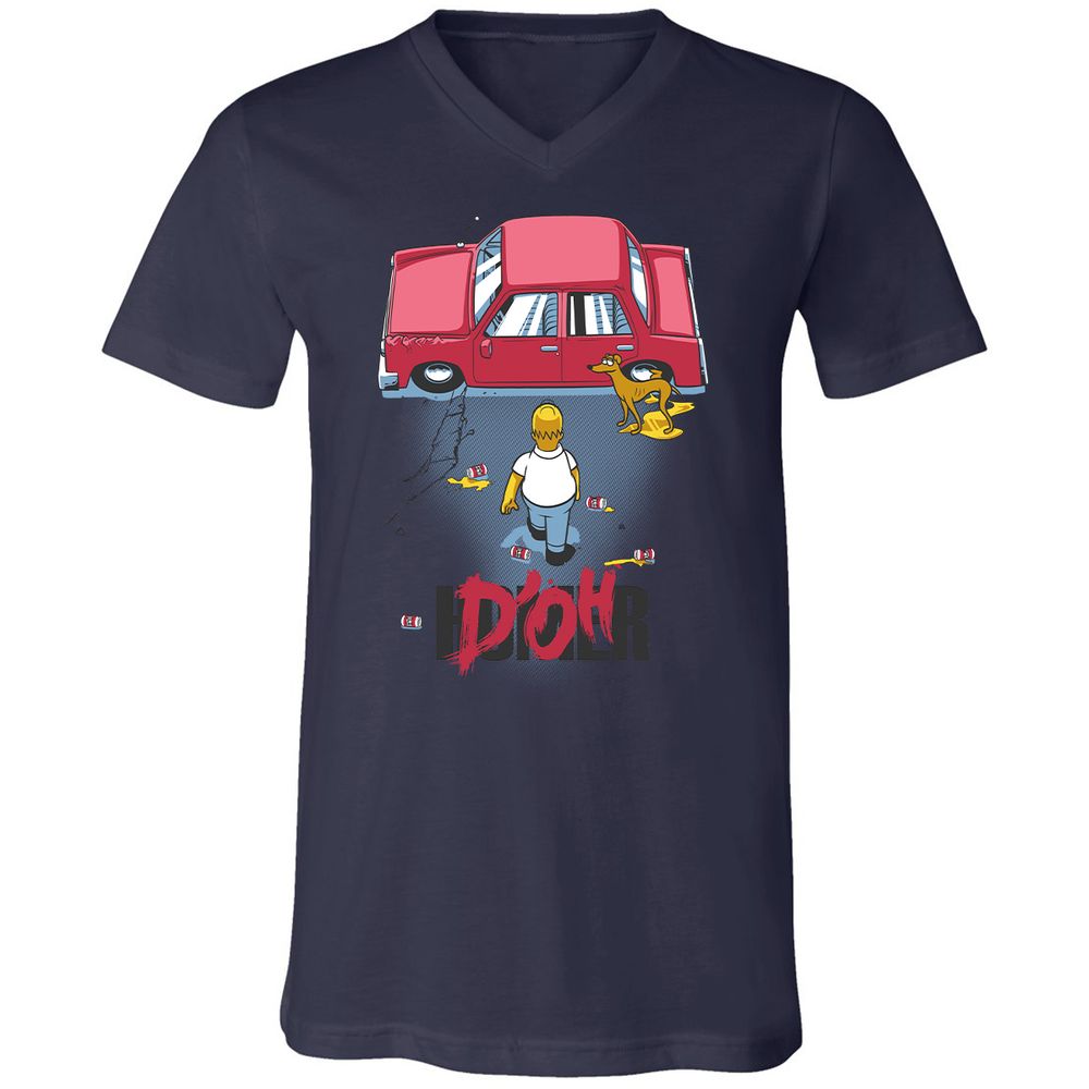 Unisex V-Neck T-Shirt - VMGCRH7V - Navy - 9