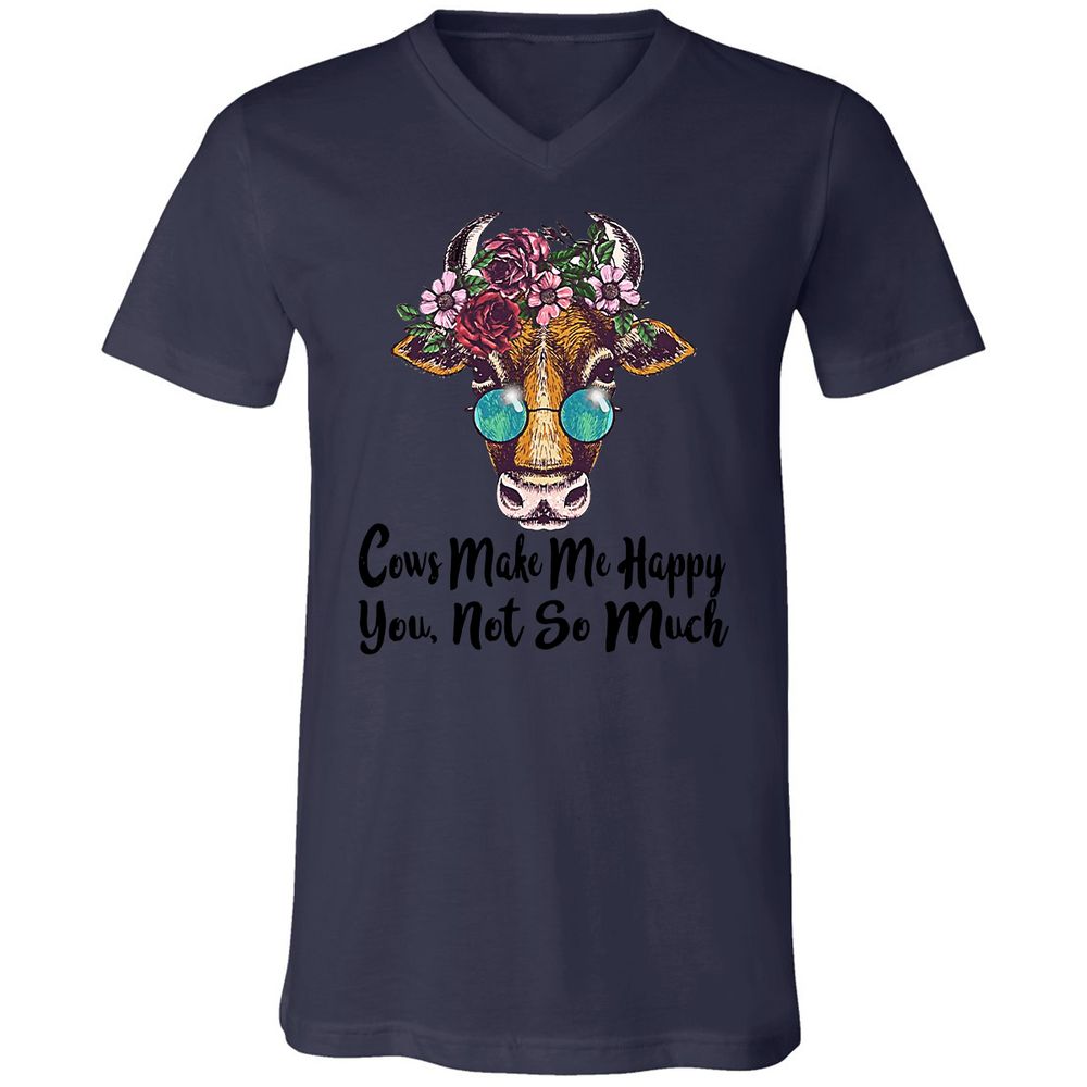 Unisex V-Neck T-Shirt - EK5NPE4F - Navy - 9