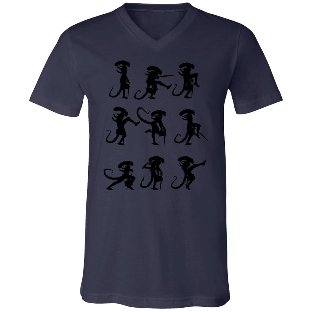 Unisex V-Neck T-Shirt - 38RC8E4N - Navy - 9