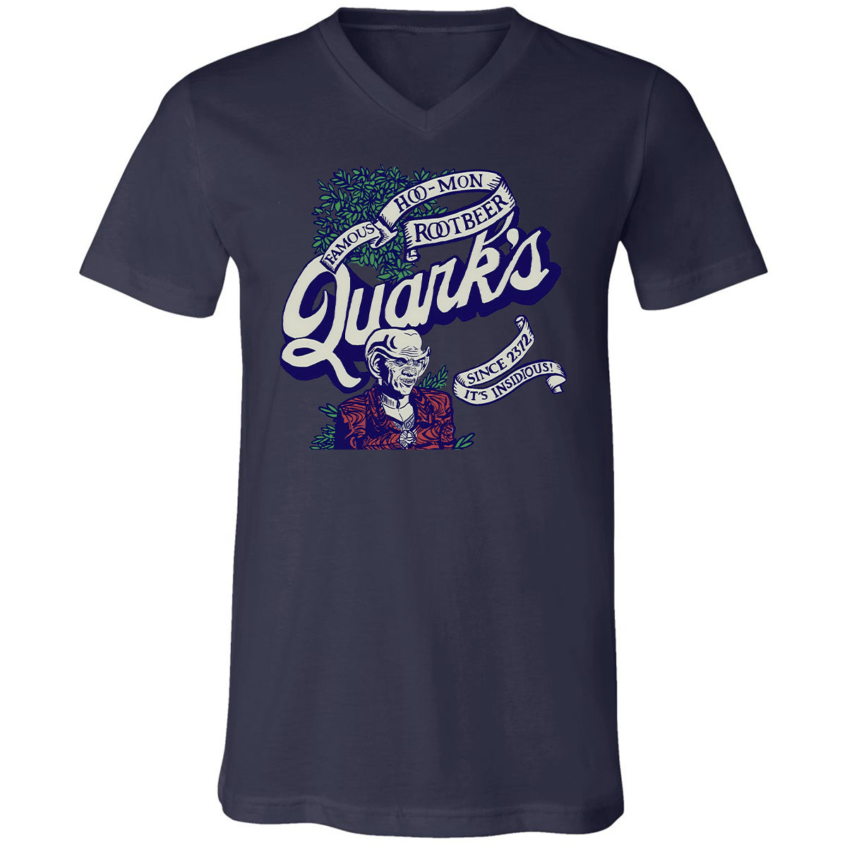 Unisex V-Neck T-Shirt - RA8TM6SA - Navy - 9