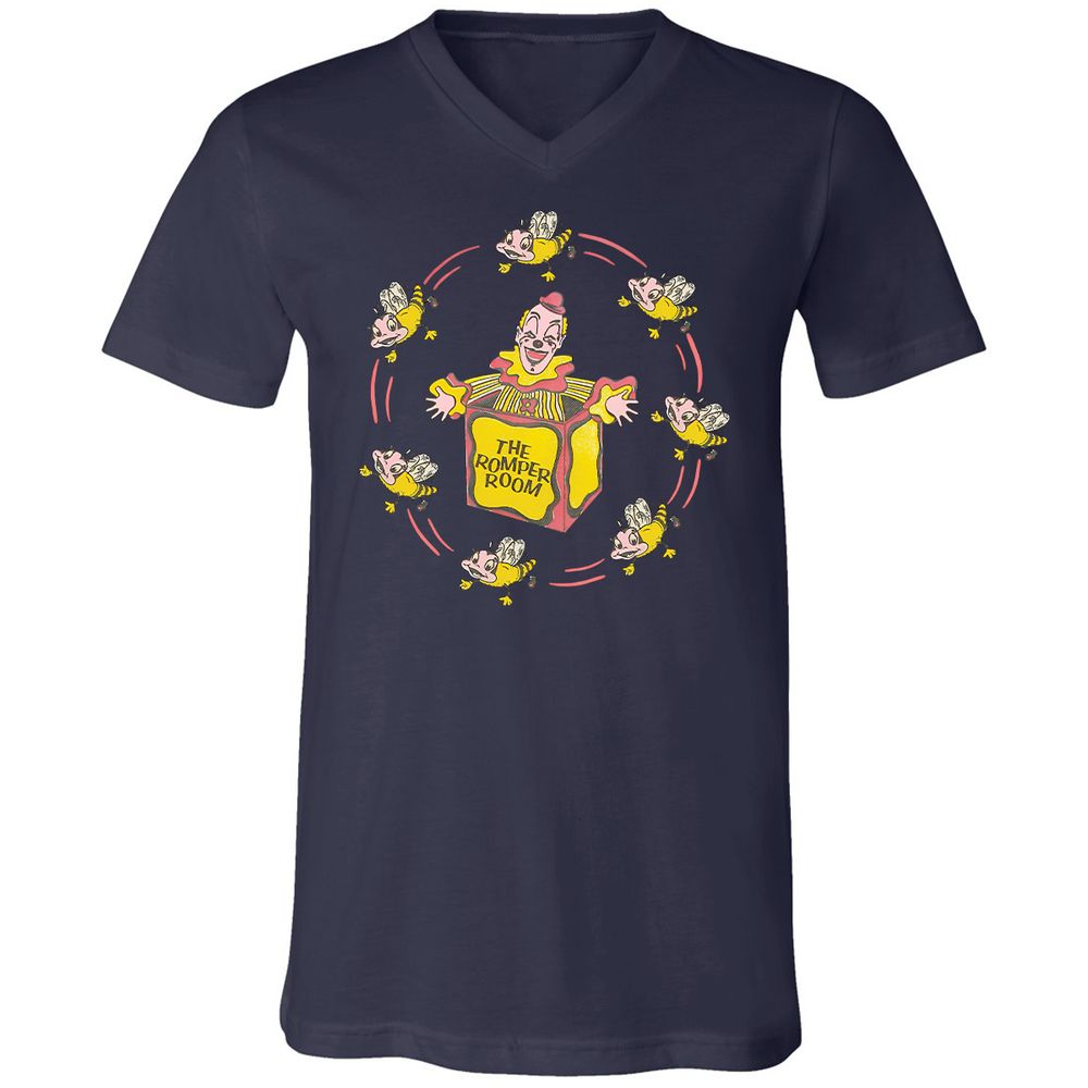 Unisex V-Neck T-Shirt - RL14QXK4 - Navy - 9