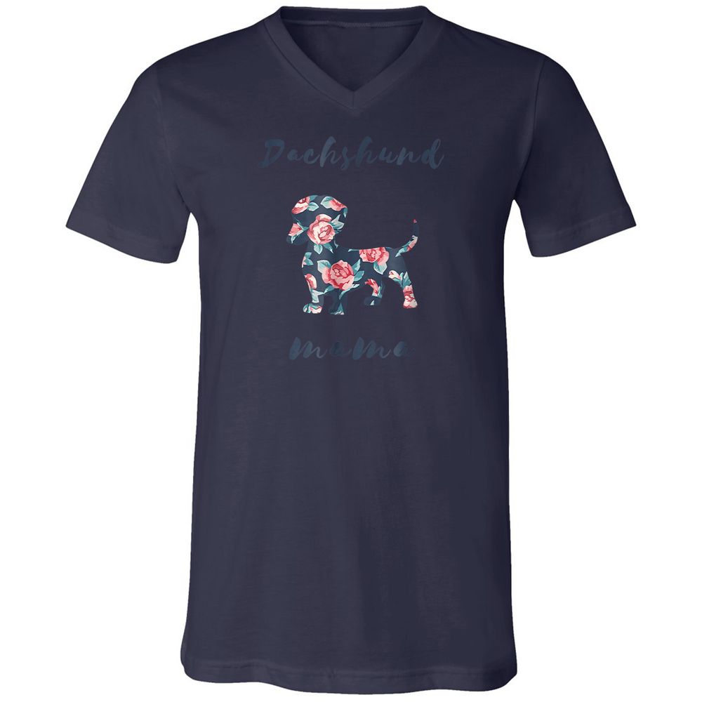 Unisex V-Neck T-Shirt - 9GVVSUQJ - Navy - 9