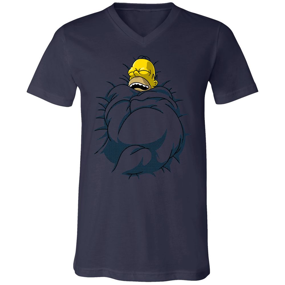 Unisex V-Neck T-Shirt - KXZJJ9PL - Navy - 9
