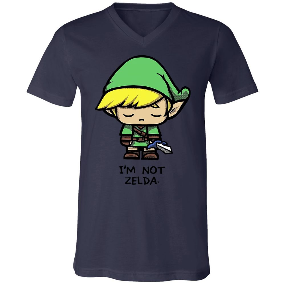 Unisex V-Neck T-Shirt - DCHZTKJP - Navy - 9