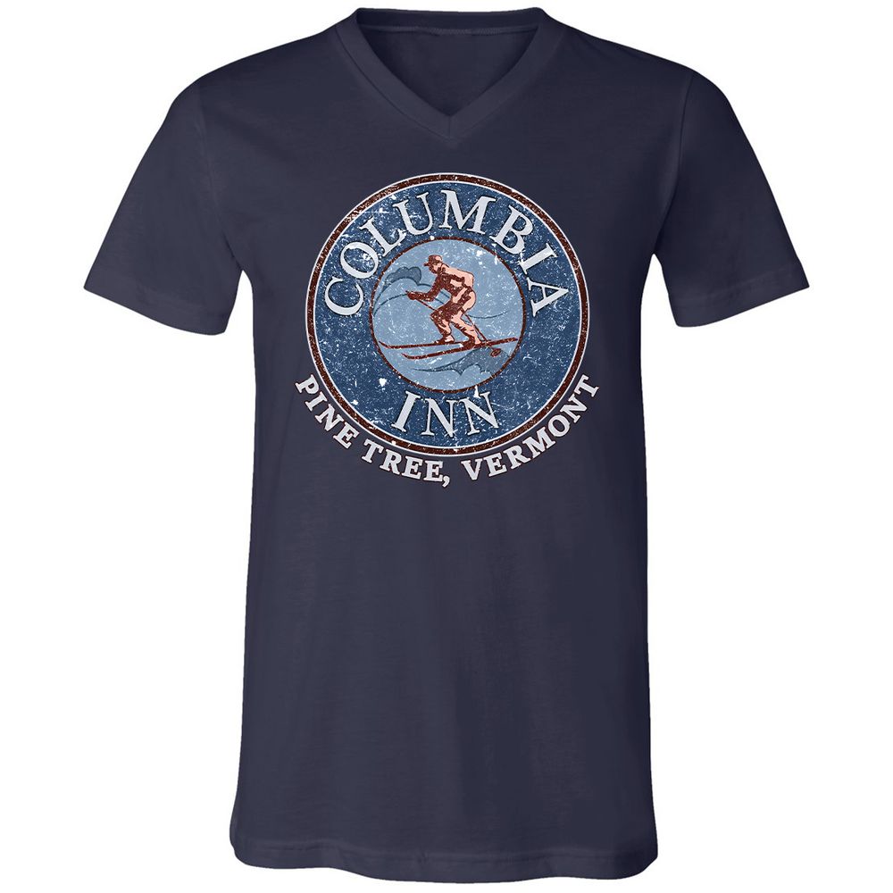 Unisex V-Neck T-Shirt - TWKWL3JX - Navy - 9
