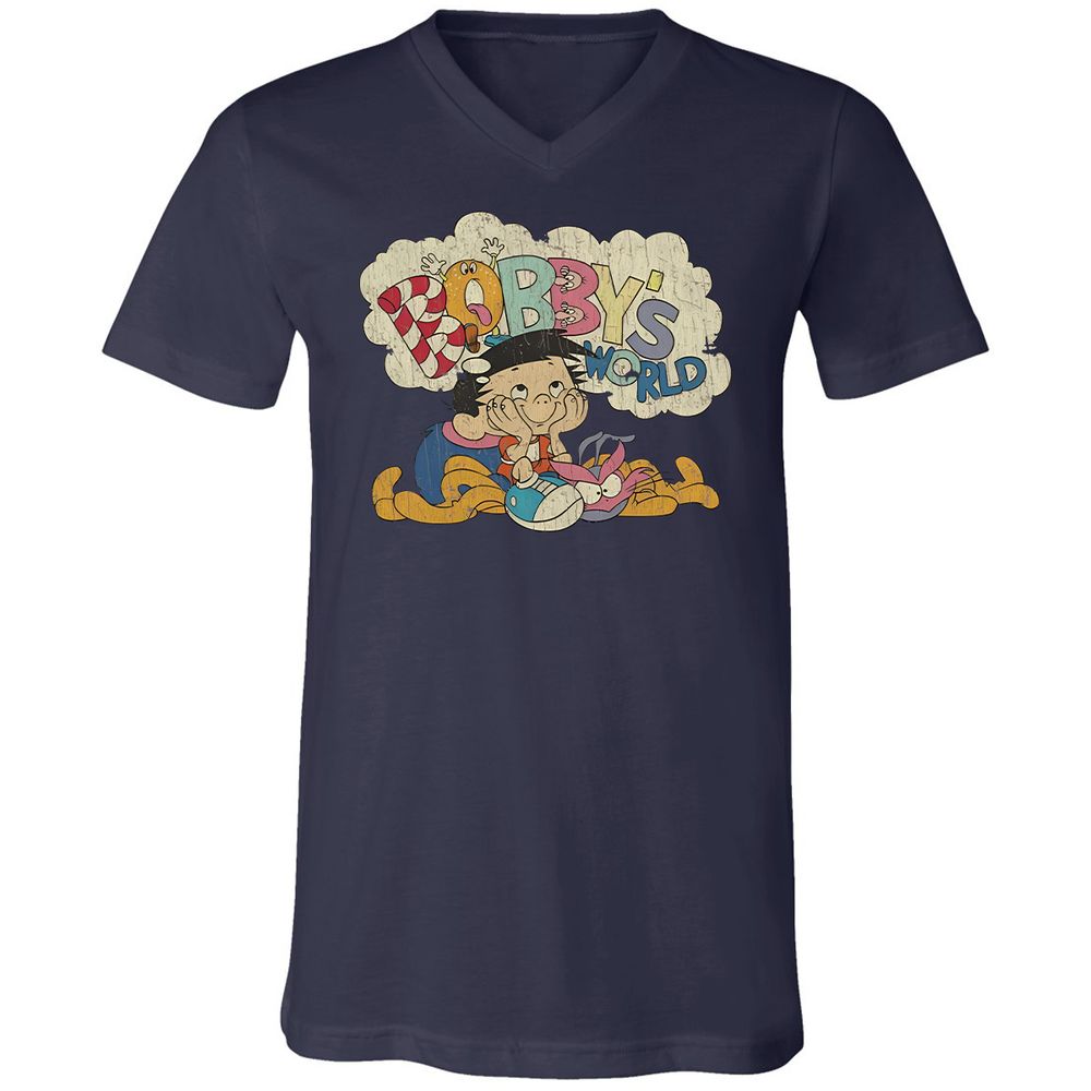 Unisex V-Neck T-Shirt - 238PD93R - Navy - 9