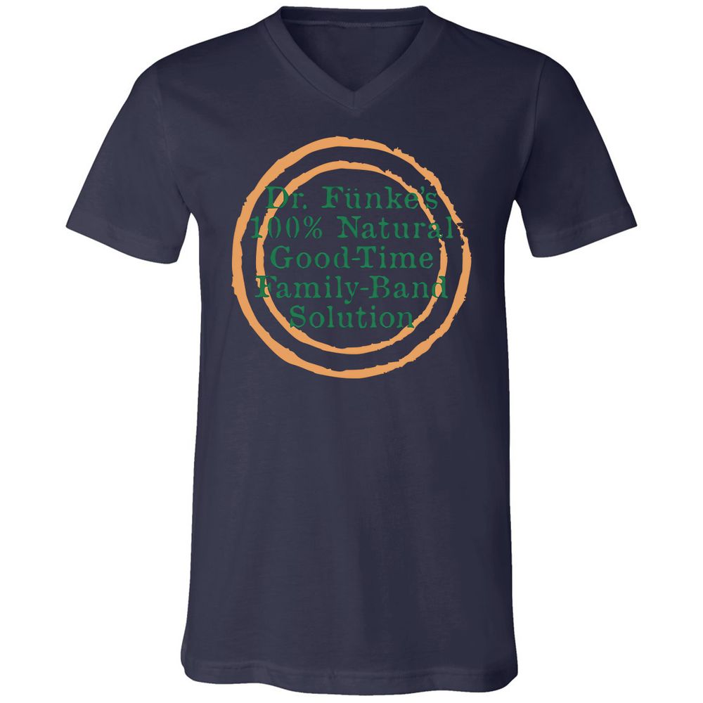 Unisex V-Neck T-Shirt - Y8ZJLUCW - Navy - 9