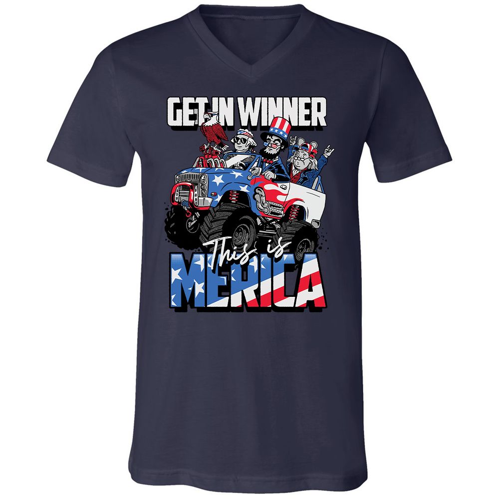 Unisex V-Neck T-Shirt - N9Q2Z1DL - Navy - 9