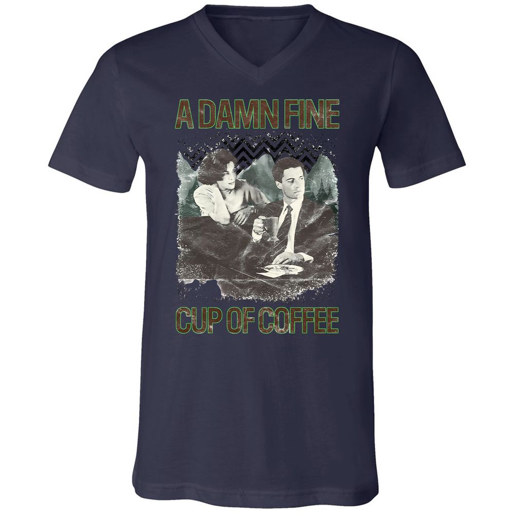 Unisex V-Neck T-Shirt - NFF1TDD7 - Navy - 9