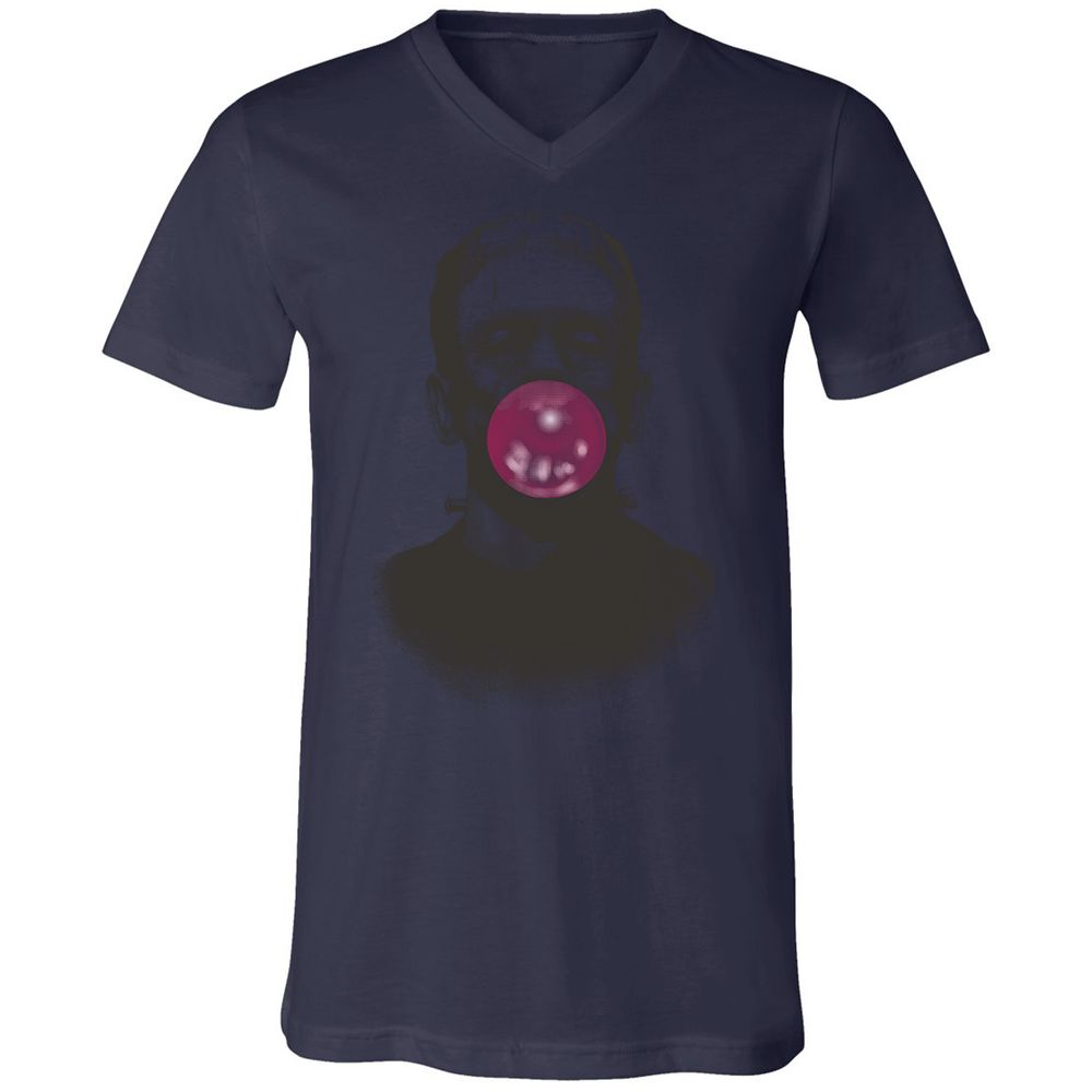 Unisex V-Neck T-Shirt - ZWQTD2RA - Navy - 9