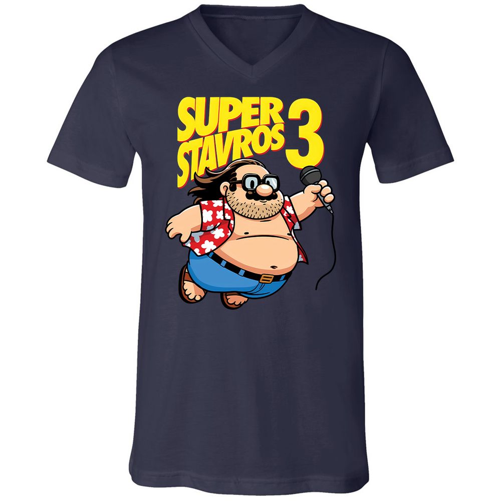 Unisex V-Neck T-Shirt - 5S5ELTRJ - Navy - 9
