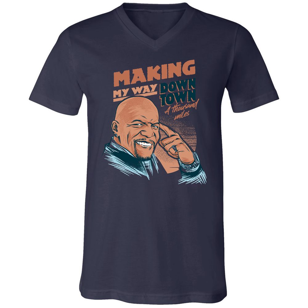 Unisex V-Neck T-Shirt - M39DWMJ2 - Navy - 9