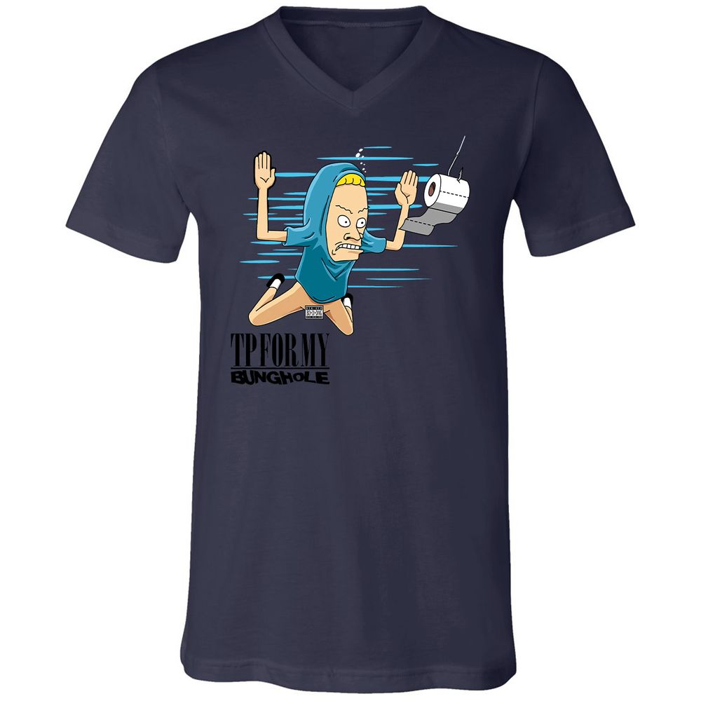 Unisex V-Neck T-Shirt - Q8L2NYLT - Navy - 9